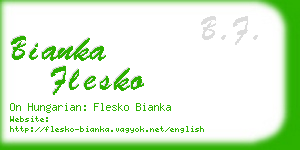 bianka flesko business card